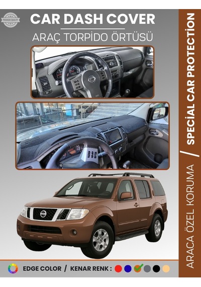 Nissan Pathfinder 2005-2014 Torpido Örtüsü Panel Koruma Araca Özel Uv Koruma Kaymaz Kolay Montaj - 422 Stiloto