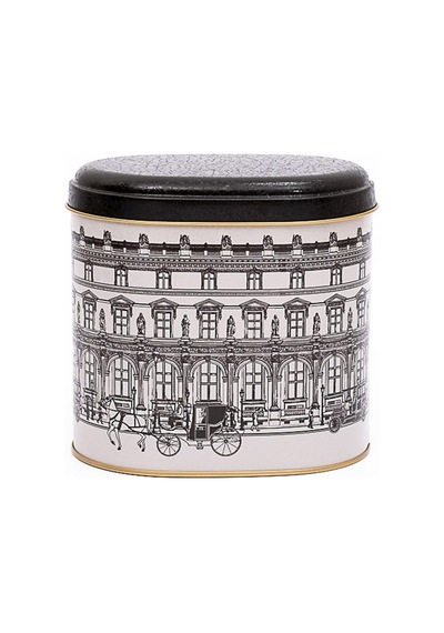 City Desenli Oval Metal Saklama Kabı 14 x 12 x 13 CM 1.4 L Çok Renkli