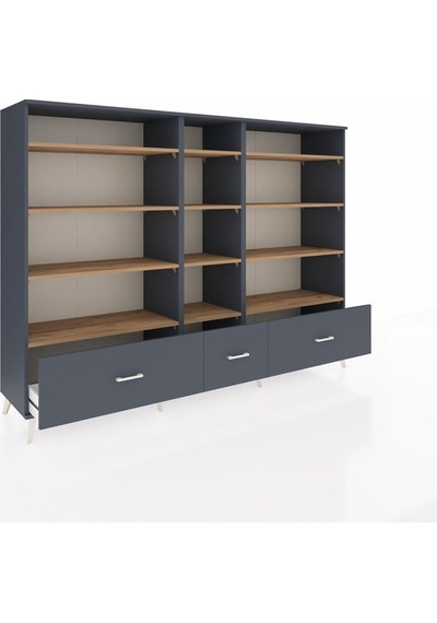 Hyperion Dolap 12 Raflı 3 Çekmeceli 220x44x163 Antrasit-çam/antr Antrasit-çam/antrasit Hyperion Dolap 12 Raflı 3 Çekmeceli 220x44x163 Antrasit-çam/antr Antrasit-çam/antrasit
