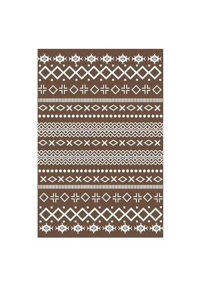 Kartela Halı Nera Halı Kaymaz Taban Makinede Yıkanabilir Halı Kahverengi - 100 X 150 Cm