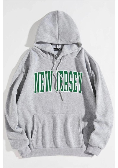 Altamira Unisex Newjersey Baskılı Oversize Kapşonlu Sweatshirt 001