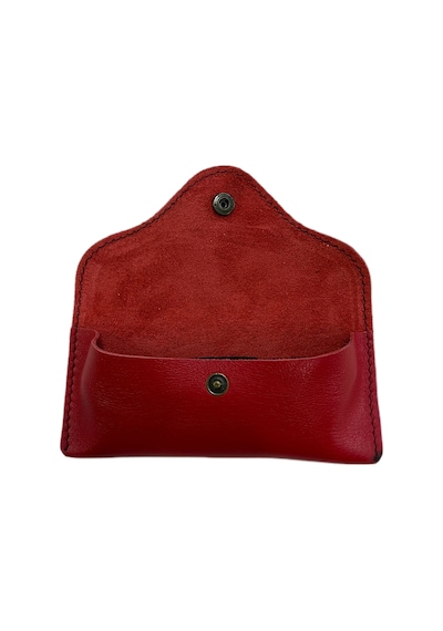Ln Leather Gerçek Deri Gözlük Kılıfı Kırmızı