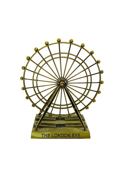 Vintage Metal İngiltere Dönme Dolap Xl 21cm Bronz London Eye Biblo No.1