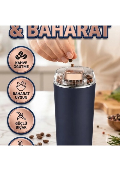 Paslanmaz Çelik Kahve Ve Baharat Öğütücü 200w Kahve Değirmeni Çok Renkli