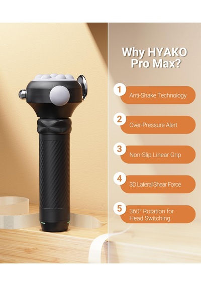 Hyako Pro Max Profesyonel Masaj Tabancası - 3,5 Mm Genlikli Derin Doku Masajı, Tam Vücut İyileştirme İçin Sporcular İçin Titreşim Terapisi, Hediye Gri Hyako Pro Max Profesyonel Masaj Tabancası - 3,5 Mm Genlikli Derin Doku Masajı, Tam Vücut İyileştirme İçin Sporcular İçin Titreşim Terapisi, Hediye Gri
