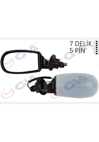 Dış - 33 - Dikiz Aynası Sol Punto 04 Elektrikli Isıtmalı Siyah Astarlı - Dpmıx-hb - Konveks Vm-156ehpl