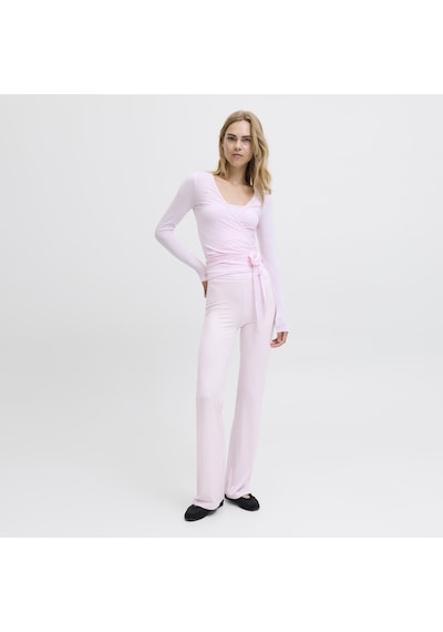 Jack & Jones Kadin Yuksek Bel Yoga Tayti Interlock Kumas Esnek Spor Tayt - 12292391 Pink-a-boo