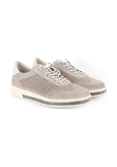 Libero Lz5903 Lazer Kesim Delikli Süet Hafif Eva Taban Kadın Sneaker Kemik