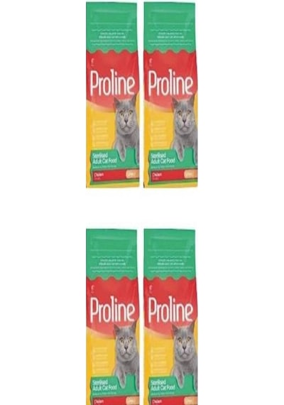 Pro Line Sterilised Kısırlaştırılmış Tavuklu Yetişkin Kedi Maması 4 x 1200 G