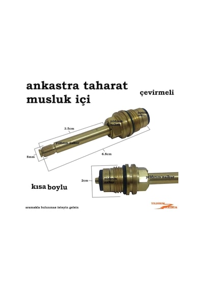 Yıldırım Ankastre Taharat Musluğu Içi Çevirmeli Taharet Musluk Içi Küçük Kısa Boy Salmastra