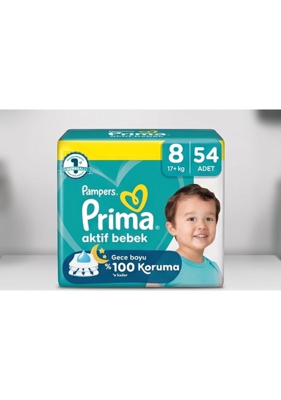 Prima Bebek Bezi 8 Beden 17+ Kg Xxx Large 54 Adet