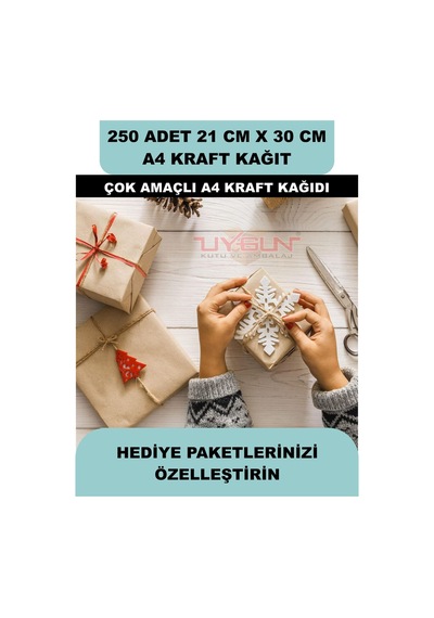 250 Adet A4 Kraft Kağıt 21x30 100 Gr. Yazıcı Uyumlu, Vintage Resim Kağıdı, Çocuk Etkinlik Kağıdı