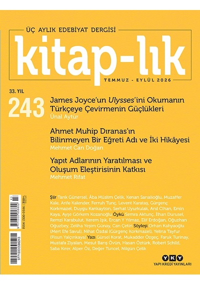 Kitap-lık Dergi 243.sayı Temmuz-eylül 2026