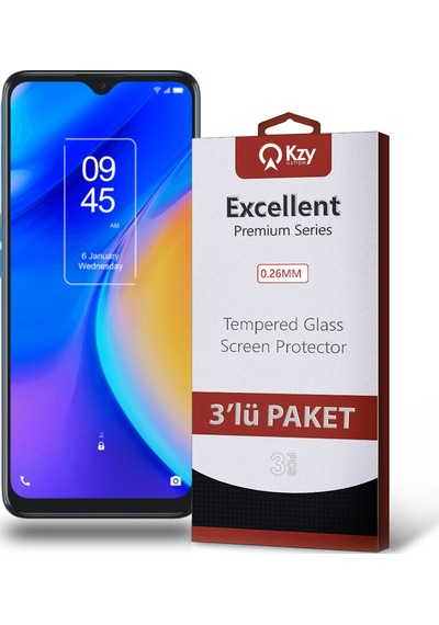 TCL 20 SE ile Uyumlu Kırılmaz Temperli Ekran Koruyucu Cam Ekonomik 3'lü Paket