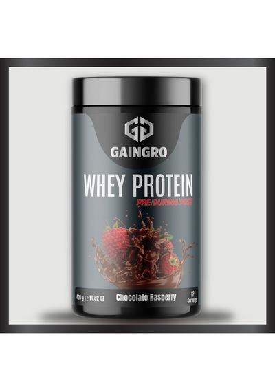 Whey Protein Çikolata Ve Ahududu Aromalı - 420 Gr 12 Servis Çikolata - Ahududu