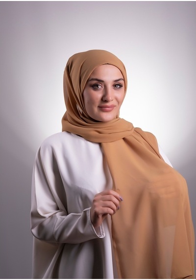 Hürrem Bone Gold Pratik Hazır Geçmeli Şal Şifon Boru Boneli 3001_03