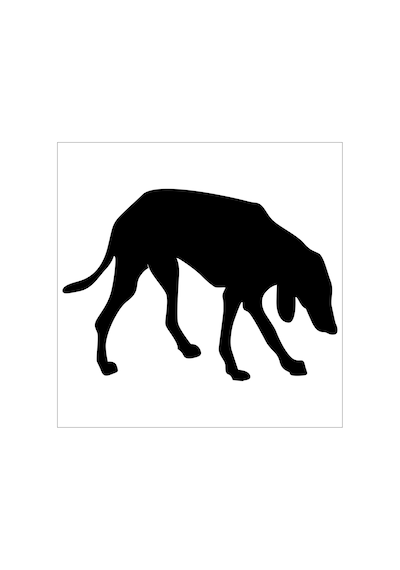 Köpek Folyo Sticker Derstv889 100cm Uzunluk Siyah