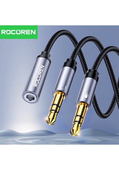 Rocoren Hi-fi Trrs Mikrofon Ve Kulaklık Ayırıcı 3.5mm Y Jack Kablo