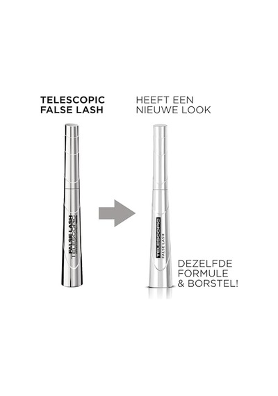 L'oréal Paris False Lash Telescopic Fiber Maskara, Siyah, 9 Ml 00