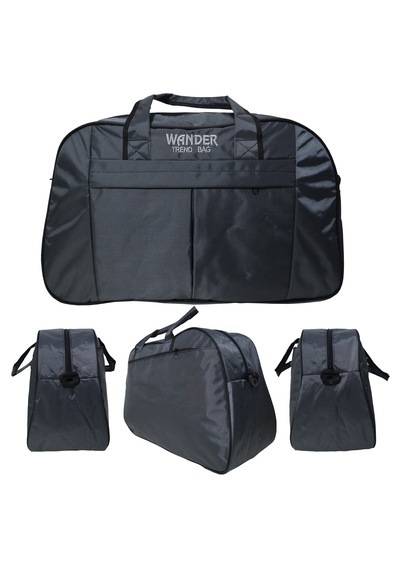 Bag Trend Bt Büyük Boy Seyahat Çantası İmperteks Kumaş Suya Dayanıklı 3 Gözlü Omuz Askılı Spor Ve Valiz Çantası Gri
