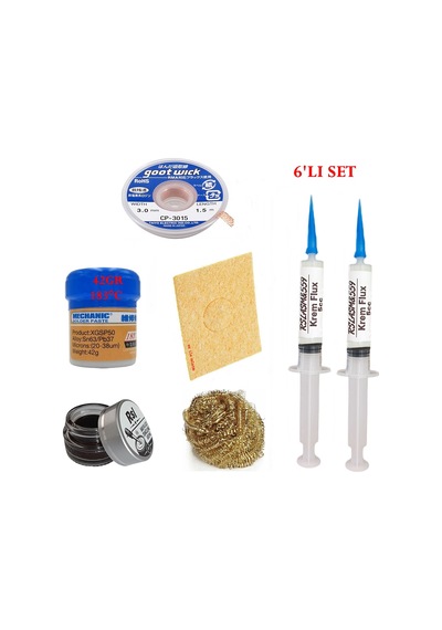 Mechanic Krem Lehim 183 C 42gr Havya Uc Temizleyici Flux Lehim Toplama Cp-3015 Lehim Emme Teli Seti1 Tk03