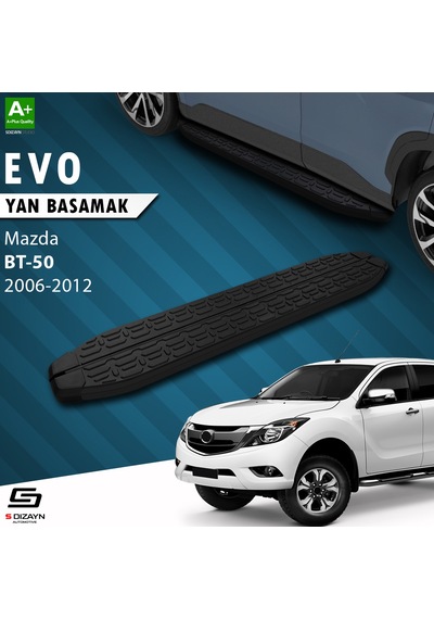 S-dizayn Mazda Bt-50 Pick-up Evo Siyah Yan Basamak 193 Cm 2006-2012 A+ Kalite