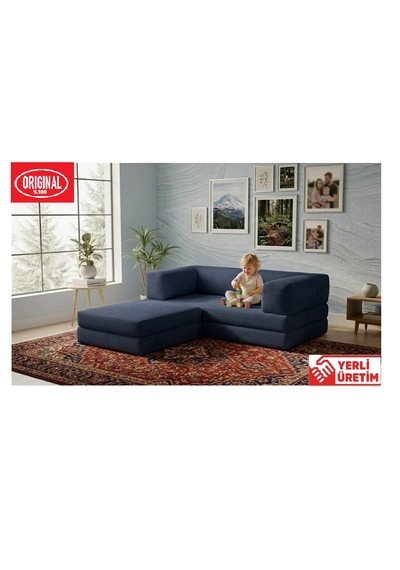 Herev 180x180 Cm 50 Dns Modüler Köşe Koltuk Fitilli Kadife Kumaş, Yatak Olabilen, Modern Tasarım Şark Köşe Lacivert Herev 180x180 Cm 50 Dns Modüler Köşe Koltuk Fitilli Kadife Kumaş, Yatak Olabilen, Modern Tasarım Şark Köşe Lacivert