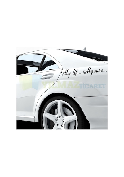 My Life My Rules Benim Hayatım Benim Kurallarım Oto Sticker 2 Ad