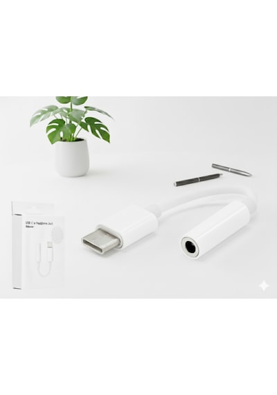 Apple Uyumlu iPhone Typc 15+16+17 İle Kulaklık Çevirici Aux 3.5mm Dönüştürücü Adaptör Type-c 1 Adet