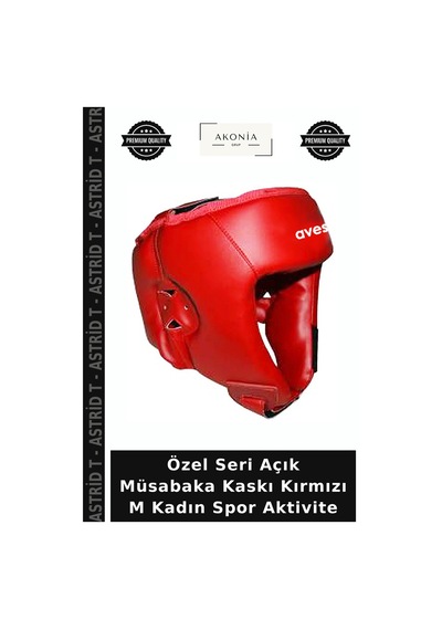 Özel Seri Açık Müsabaka Kaskı Kırmızı M Kadın Spor Aktivite