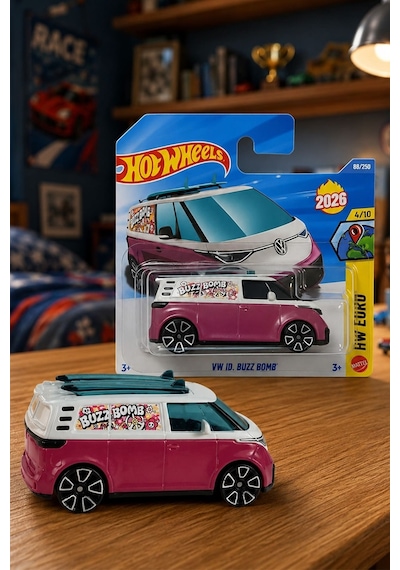 Hot Wheels Vw Id. Buzz Bomb - Hw Euro 2026 Özel Seri Metal Oyuncak Araba Çok Renkli