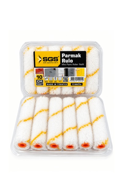 Parmak Boya Rulo 10 Cm İçin Yedek Başlık - 12 Adet