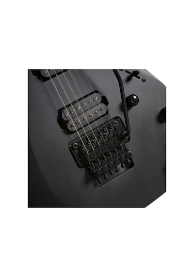 Cort X500 Menace-bks Elektro Gitar - Black Satin Profesyonel/metal Neck-thru Sap-gövde Birleşimi, Seymour Duncan Sentient & Nazgül Manyetikler, Floyd Rose 1000 Köprü Ve Agresif Metal Tonları