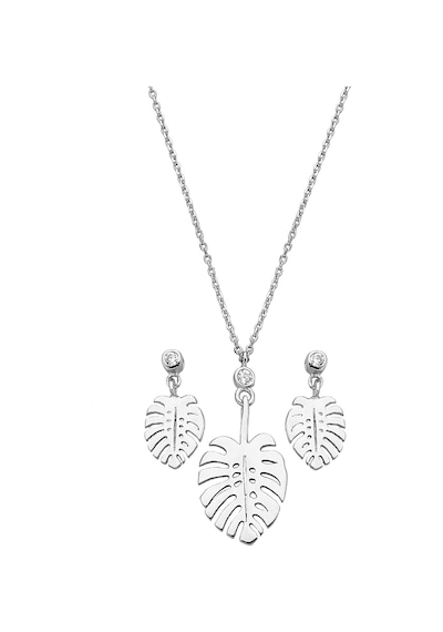 925 Ayar Gümüş Devetabanı Yaprağı Set - 67020102 Gümüş