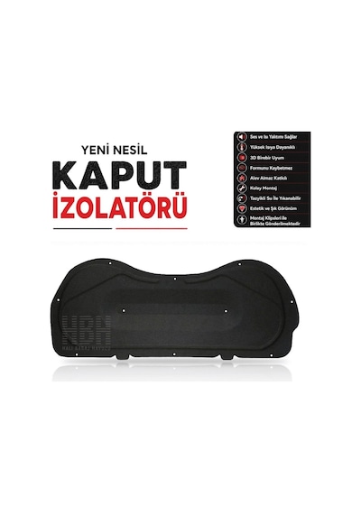 Peugeot 208 Kaput İzolatörü 2021 Sonrası + Klips Takımı