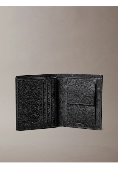 Calvin Klein Folyo Baskılı Dar Üç Katlı Kartlıklı Erkek Siyah Cüzdan Lv04d1063g-ub1 Siyah