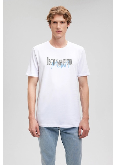Mavi Erkek T Shirt 067114-620 Beyaz Beyaz