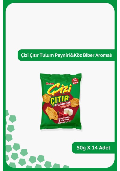 Çizi Çıtır - Tulum Peyniri&köz Biber Aromalı - 50 Gram - 14 Adet