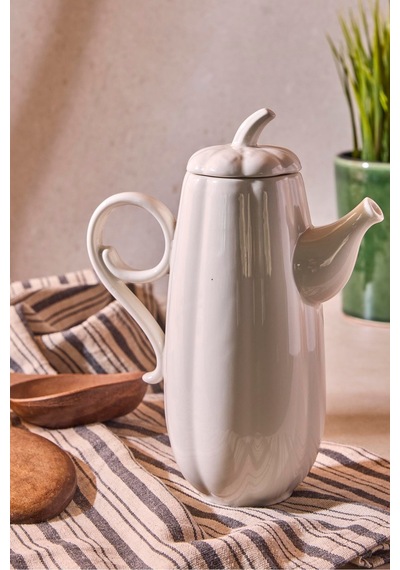 Perotti Pumpkin Porselen 600 Ml Çok Amaçlı Sunum Ve Servis Yağdanlığı Beyaz