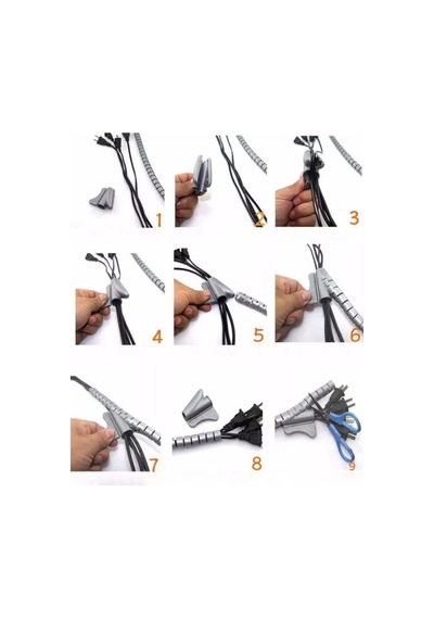 Sumergrup 25Mm Kablo Toplama Spiral Omurga Tipi Gri 20 M + Aparat