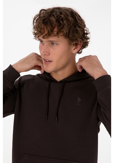 U.S. Polo Assn. Erkek Koyu Kahverengi Basic Sweatshirt 50313720-VR084 U.S. Polo Assn. Erkek Koyu Kahverengi Basic Sweatshirt 50313720-VR084