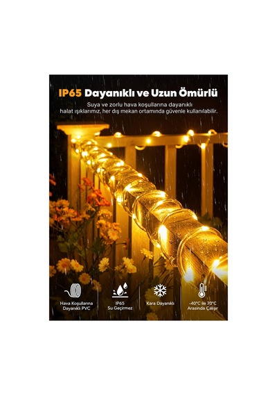 Robeve Güneş Enerjili Solar Led Halat Işık Led Işık Yılbaşı Işık 10 Metre Suya Dayanıklı 8 Modlu Dış Mekan Iç Mekan Bahçe Balkon Teras Ağaç Dekoratif Hortum Aydınlatma Yılbaşı Işığı Gün Işığı Robeve Güneş Enerjili Solar Led Halat Işık Led Işık Yılbaşı Işık 10 Metre Suya Dayanıklı 8 Modlu Dış Mekan Iç Mekan Bahçe Balkon Teras Ağaç Dekoratif Hortum Aydınlatma Yılbaşı Işığı Gün Işığı