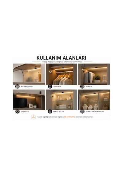 Dolap Kapak Sensörü Gömme 2 Li