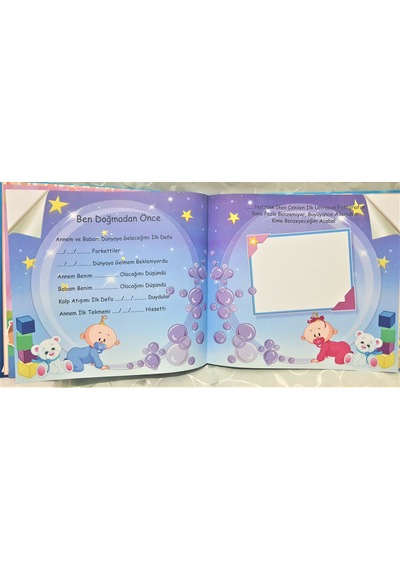 Cmfwebstore Bebek Güncesi Anı Defteri 68 Sayfa 27X30 Cm