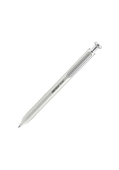 Wrıtech W-0156 Metal Up Beyaz Gövde 0,7mm Mavi Jel Kalem - 6'lı Kutu Ahşap