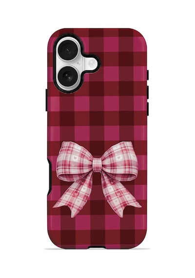 Velvoria Valestra Cherry Gingham Bow Apple Apple iPhone Uyumlu 16 Plus Darbe Korumalı Kılıf Valestra Select - Cherry Gingham Bow Velvoria Valestra Cherry Gingham Bow Apple Apple iPhone Uyumlu 16 Plus Darbe Korumalı Kılıf Valestra Select - Cherry Gingham Bow