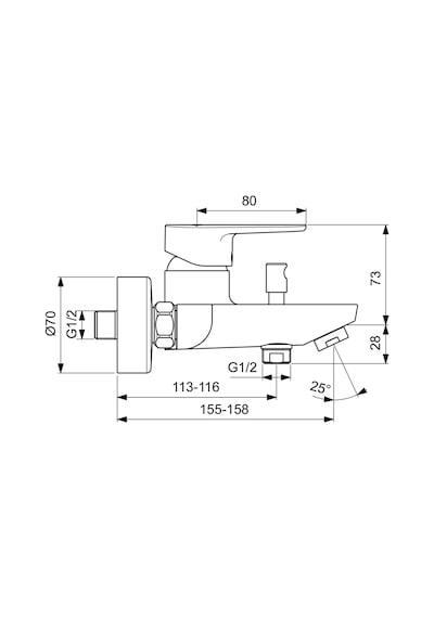 Ideal Standard BC500AA Cerafine O Banyo Bataryası Krom