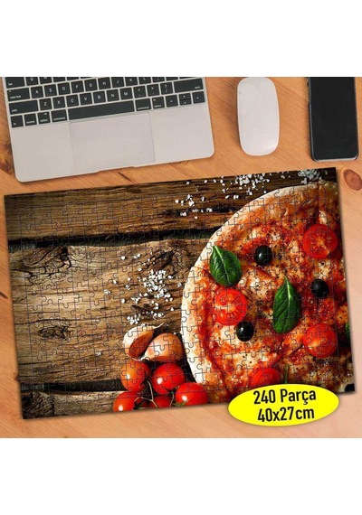 Üçgen Dilimli Lezzetli Pizza 240 Parça Puzzle Yapboz-263043839