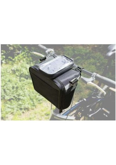 Procycle Pc-745 Katlanır Bisiklet Gidon Çantası Telefonluklu Siyah