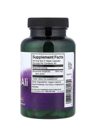 Swanson Vitamins, Tongkat Ali, 400 Mg, 120 Vegan Capsules